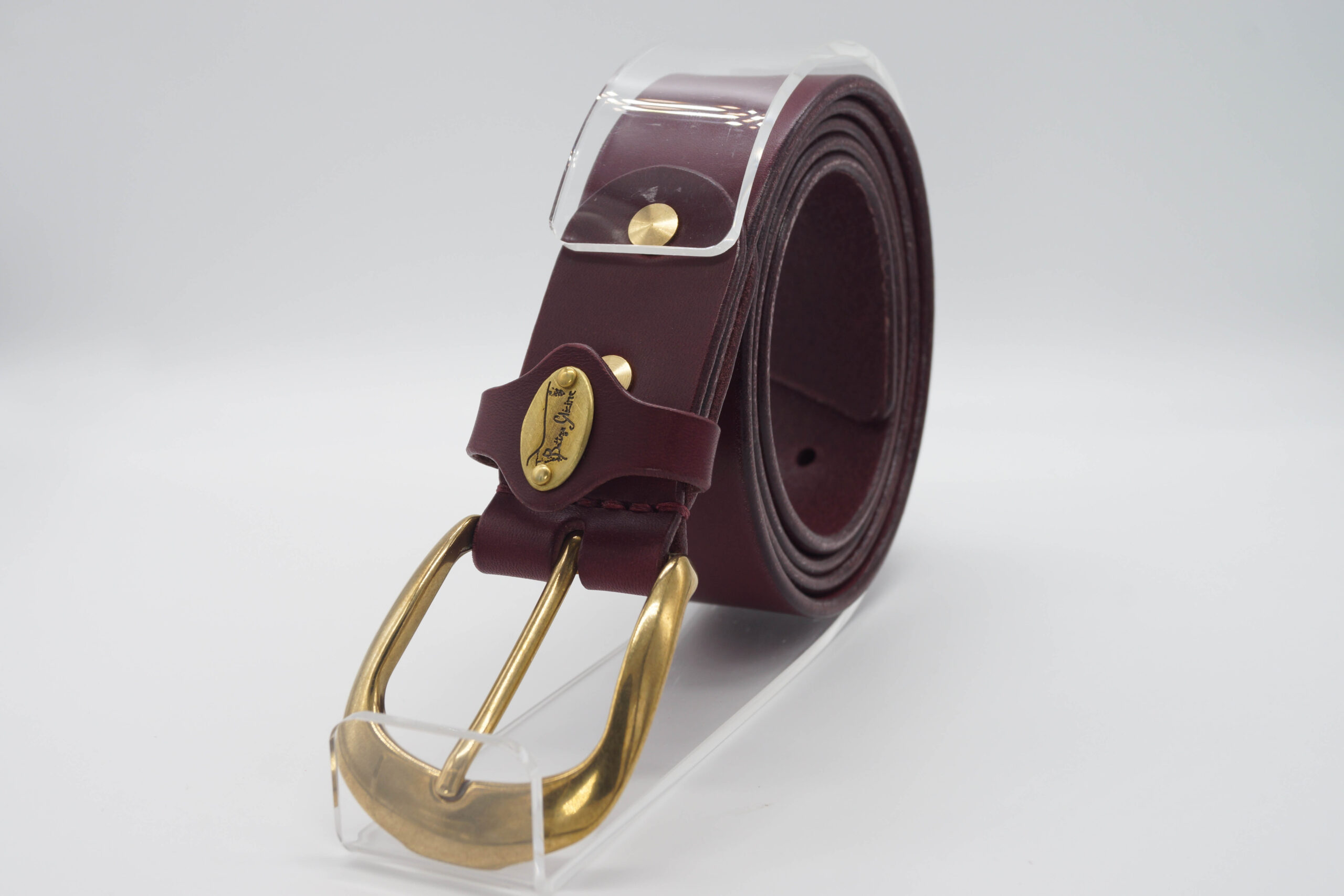 italian leather belt Bordeaux_Bottega Glicine